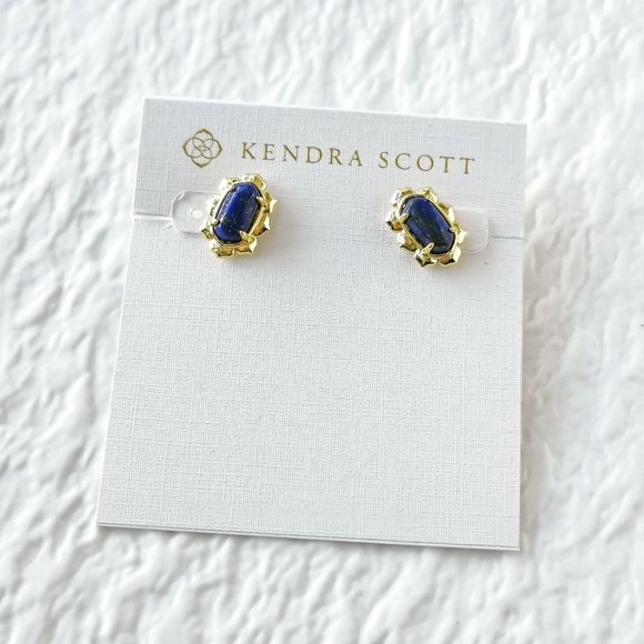 Kendra Scott Jewelry Kendra Scott Piper Blue Lapis Gold Stud